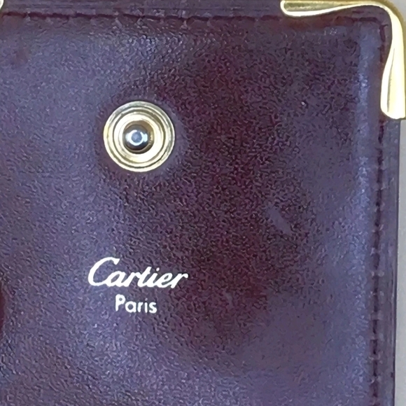 RARE Cartier Bordeaux Burgundy Leather Slim Cigarette Case Multi Pouch (EUC ) - Picture 9 of 9